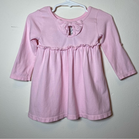 Disney | Minnie Mouse Sequin Embellished Roll Tab Sleeve Dress Light Pink 9-12m - Picture 8 of 9